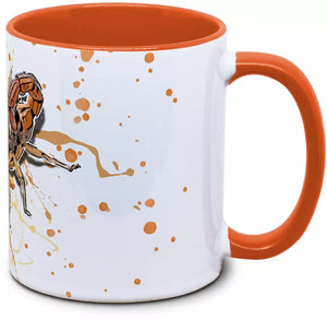 Tityus serrulatus Tassenkasper von TK Tassen, detailreiche Illustration eines Tieres auf einer Tasse, farbenfrohes Design
