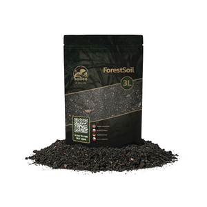 Waldsubstrat von Soilico auf einer Verpackung, enthält Bodenmaterial für den Garten im natürlichen Waldstil