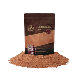 Rotes Lehmpulver für Reptilien von Soilico, ReptileClay RED, feines, natürliches Substrat für Terrarien.