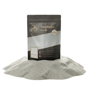 Feiner Quarzsand von Soilico, SandBase Quartz, mit Körnung 0,1-0,5 mm, ideal für Aquarien und Gartenanlagen.