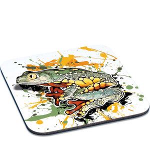 Untersetzer Cruziohyla craspedopus von TK Untersetzer, bunter Tassenkasper mit Fröschen, aus langlebigem Material, ideal für Getränke.