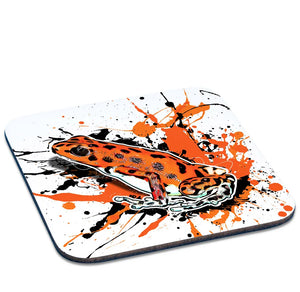 Bunter Untersetzer mit Oophaga pumilio Bastimentos Design von TK Untersetzer, ideal für Tassen und Gläser