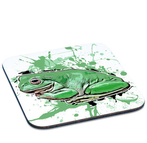 Untersetzer mit Litoria caerulea Froschdesign von TK Untersetzer, rund und dekorativ für Tassen und Gläser