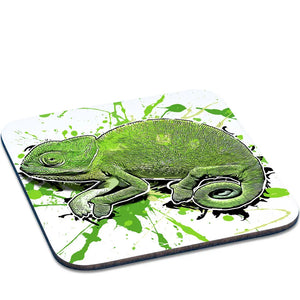 Chameleo Chameleon Untersetzer von TK Untersetzer, bunter Tassenuntersetzer aus Kunststoff mit Chameleon-Design.