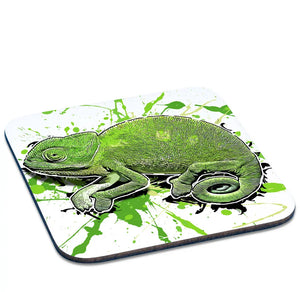 Chameleo Chameleon Untersetzer von TK Untersetzer, bunter Tassenuntersetzer aus Kunststoff mit Chameleon-Design.