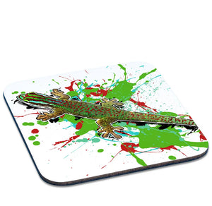 Untersetzer Phelsuma inexpectata von TK Untersetzer, detailreiche Abbildung des Tassenkaspers aus Kunststoff