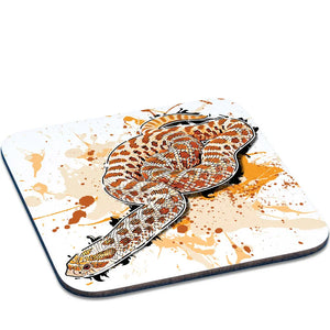 Heterodon nasicus Albino Untersetzer mit Dinosaurier-Design, braune Tassenkasper im Natur-Look, runde Unterlage für Tassen.