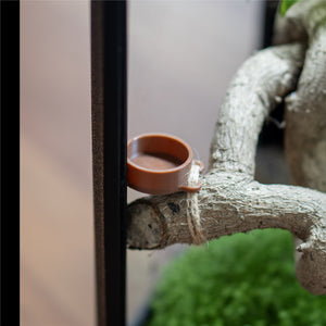 Schwarzer Napf mit Ösen für BioFaunaCube von LucaTech3D GmbH, aus robustem Material, ideal für Tierfutter und Wasser.